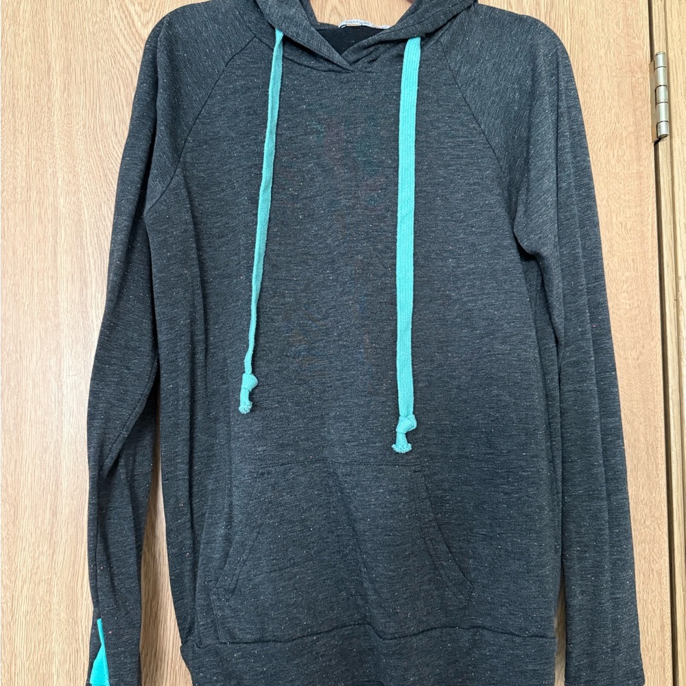 Michelle Mae Charcoal Knit thin sweater with Colorful Speckles